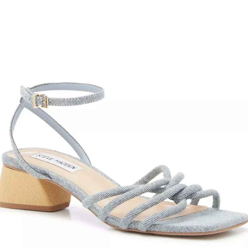 Woman's Dress Sandals Steve Madden Abigail Sandal, Denim Blue